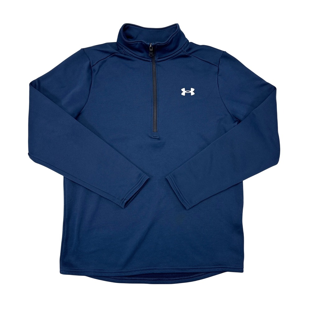 Under Armour Pullover Mens Size Small Navy Blue 1/4 Zip Sweater Athleisure